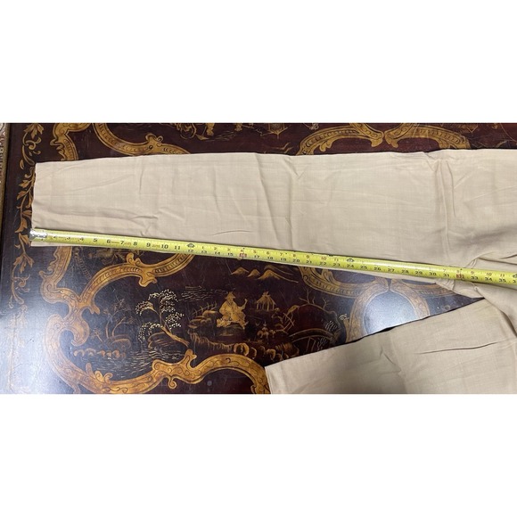 VTG Oscar de la Renta Womans Tan Twill Straight Leg Pant Minimalist Old Money 6 - Picture 9 of 12